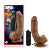 Coverboy™ By Blush® | The Boxer Realistic Mocha 9-Inch Long Remote Control Vibrating Dildo With Suction Cup Base-French Quarter Lingerie